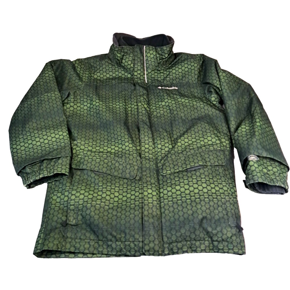 Columbia Jacket Omni Tech Interchange Winter Coat Green Kids Size M (10/12)